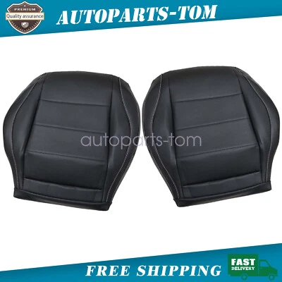 For Mercedes Benz GLS450 2020-2025 Front Bottom Leather Seat Cover Black 2PCS - Image 1 of 4