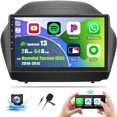 Android 13 Coche Estéreo GPS Navegación Radio Carplay Para Hyundai Tucson ix35 2010-2015 Foto 1 de 4