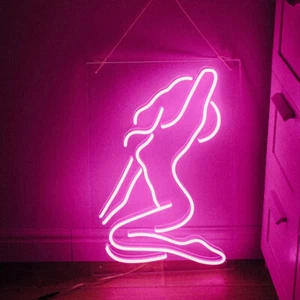 LED Sexy Girl Neon Light Woman Sign Dimmable Beer Bar Pub Store Decor Artwork - Picture 1 of 6