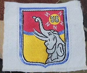 Rare Vietnam War ARVN Bevo Stitch Patch On Silk 56th Elephant Patch a real one - Picture 1 of 2