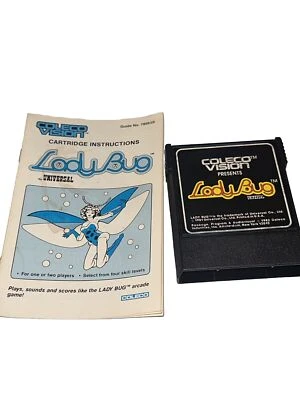 Lady Bug (Colecovision, 1982) Cartridge and Manual - Image 1 of 4