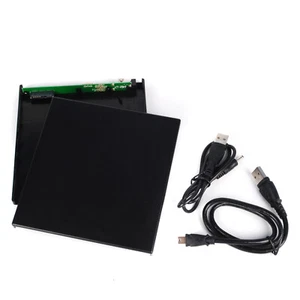 Boîtier externe mince USB pour lecteur optique graveur CD SATA DVD RW graveur - Photo 1/7