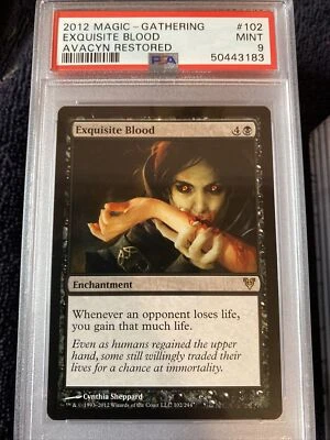 PSA 9 Pop 1 Mint Exquisite Blood - MTG - Avacyn Restored Rare! - Image 1 of 3
