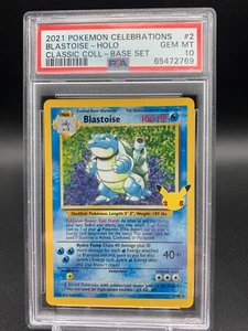 Blastoise 2/102 PSA 10 GEM MINT Holo Rare 2021 Pokemon Celebrations Classic #2 - Picture 1 of 3