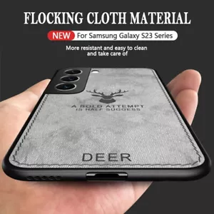 ULTRA-THIN Leather Deer Case For Samsung S25 S24 Ultra S23 S22 A16 A56 A55 Cover - Picture 1 of 16
