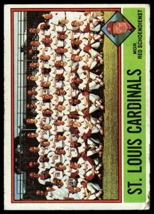1976 Topps #581 St. Louis Cardinals / Red Schoendienst Team Checklists - Picture 1 of 2