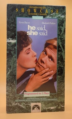 He Said, She Said VHS 1991 *PROMO SCREENER w/ RARE Self Destruct Erase 2 Plays* - Image 1 of 4