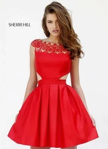 Sherri Hill 9756 Navy Blue Cocktail Shimmer Dress sz 4 NWT SALE - Picture 1 of 2