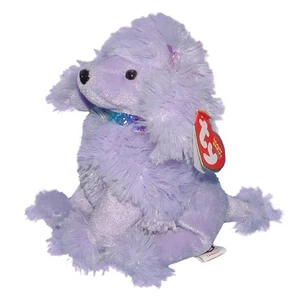 1 X Ty Beanie Babies - Caniche Púrpura Demure Cachorro Perro - Imagen 1 de 1