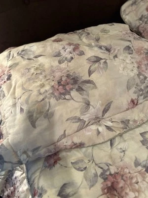 Croscill  Lovely Floral King Size Comforter & 2 King Shams Purple / Green - Image 1 of 4