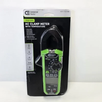 MEDIDOR DE BRAÇADEIRA AC ELÉTRICO COMERCIAL TRUE RMS COM TEMPERATURA AC/DC 600V CMM-2055 - Imagem 1 de 4