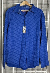 ROBERT GRAHAM Men’s Size XXL BECKER LONG SLEEVE CLASSIC FIT SHIRT SAPPHIRE New - Picture 1 of 11