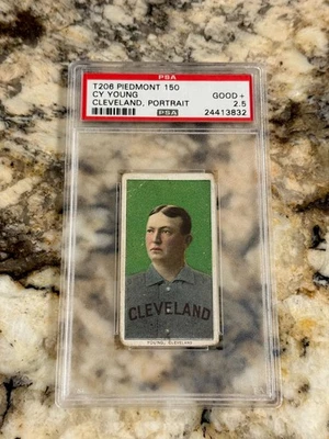1909-11 T206 Cy Young Portrait Piedmont 150 PSA 2,5 centrado color llamativo Foto 1 de 2