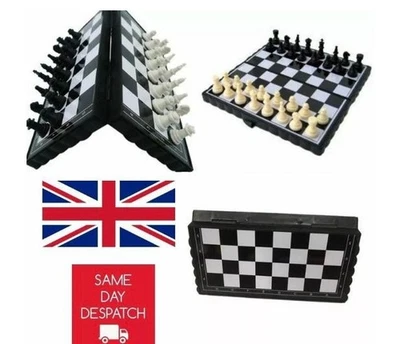 STOCK Clearance MINI Pocket Size Foldable Magnetic Chess Board Game Travel 13x13 - Image 1 of 4