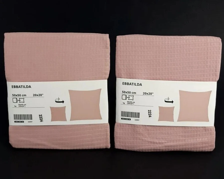 () Ikea EBBATILDA Light Pink Pillow Cover 20x20" 405.308.18