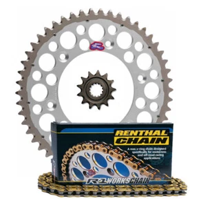 Renthal front/Twinring rear Sprocket/R1 chain - 13/51 silver - Honda CRF230F - Picture 1 of 1