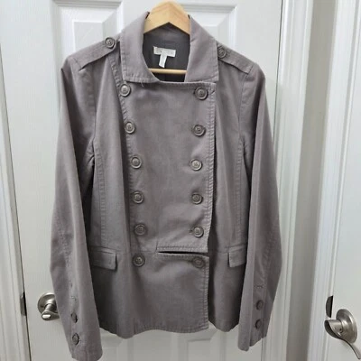 Chaqueta Militar Leith Para Mujer Pequeña Gris Algodón Abotonada Steampunk Punk Juegos con disfraces Foto 1 de 4