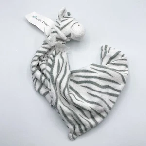 Angel Dear Zebra Baby Lovey Plush Soft Chamois Security Blanket White Gray 17in - Picture 1 of 10