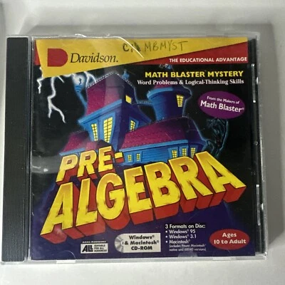 Pre-Algebra Math Blaster Mystery by Davidson CD-ROM 1994 - Image 1 of 3