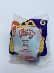 McDonalds 2000 Furby Plush Key Chain MONKEY #6 Happy Meal Toy Backpack Clip On - Picture 1 of 3