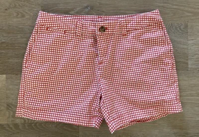 Pantalones Cortos Informales de Mezcla de Algodón a Lunares Naranja y Blanco Faded Glory Damas Talla 6 Foto 1 de 4