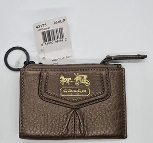 NWT Coach 43173 Madison Leather Mini Skinny Keyring Wristlet Horse Carriage 1941 - Picture 1 of 2