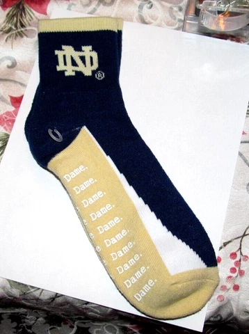 Notre Dame Fighting Irish Blue/Gold Half Socks NEW! Cover