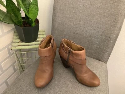 Botas de couro marrom ANTHROPOLOGIE Schuler & Sons Philadelphia tamanho 10.B-ÓTIMO! - Imagem 1 de 4