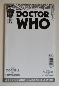 Cubierta de boceto en blanco con cuatro médicos Titan Comics Doctor Who #1 - Imagen 1 de 4