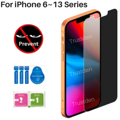 Lote Protector Pantalla Privacidad Vidrio Templado Para iPhone 13 12 11 XS XR X 8 7 6s 6 Foto 1 de 4