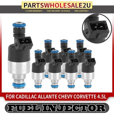8x 燃油喷射器适用于雪佛兰 Corvette 1990 - 1992 凯迪拉克 Allante 89-92 4.5L 5.7L — 第 1/4 张图片