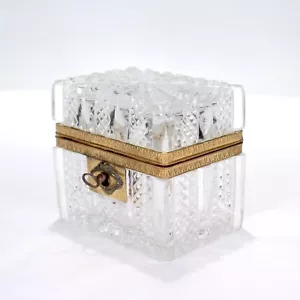 Antique Charles X French Cut Glass Casket - Picture 1 of 12