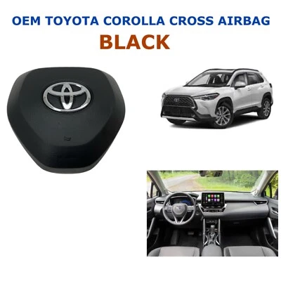 2022 2023 2024 Toyota Corolla Cross driver wheel airbag BLACK 45130-02A20-C0 - Image 1 of 4