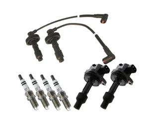 Spark Plug Wire Set + 2 Ignition Coil + 4 spark plug for VOLVO S40 V40 - Picture 1 of 1