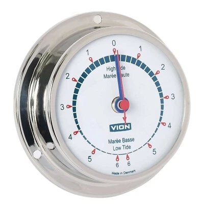 Vion Tidenuhr Edelstahl poliert 97 mm x 32mm Ebbe Flut a080im - Bild 1 von 2