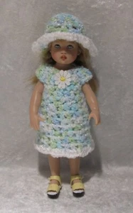 Made to fit RILEY Kish #01 Handmade Clothes, Crochet Dress and Hat Set - Picture 1 of 3