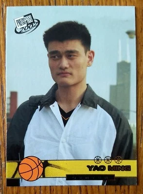 Tarjeta de novato Yao Ming, 2002-03 Press Pass Gold Zone #G18, Rockets Foto 1 de 2