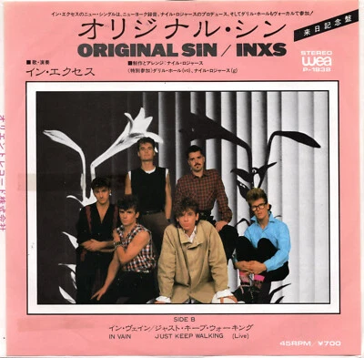 Inxs ORIGINAL SIN Japanese ORIGINAL Pressing 1984 WEA Records RARE 7" SINGLE - Image 1 of 2