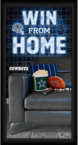 Dallas Cowboys Framed 10" x 20" Win From Home Collage Cover