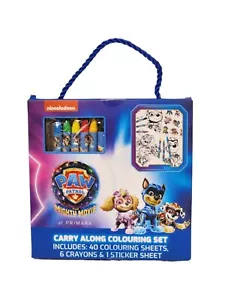 Paw Patrol Portable Coloring Fun: Carry-Along Set 40 Sheets for Creative Moments - Picture 1 of 10