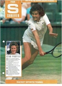 PAM SHRIVER signed 1989 TENNIS picture bio Great Champions of Sport WIMBLEDON - Picture 1 of 2