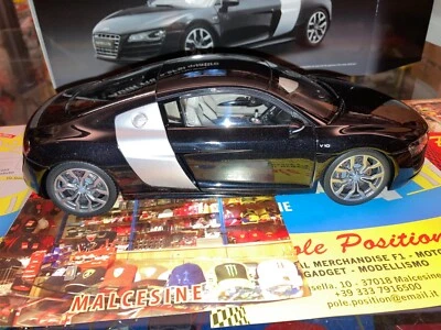 09216BK KYOSHO 1 /18 AUDI R8  5.2FSI QUATTRO BLACK NEW SHIPPING WORLDWIDE - Immagine 1 di 4