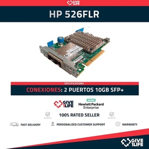 HP 526FLR 2 PUERTOS 10GB SFP+ - TARJETA DE RED - 633962-001- SERVIDORES HP - Picture 1 of 6