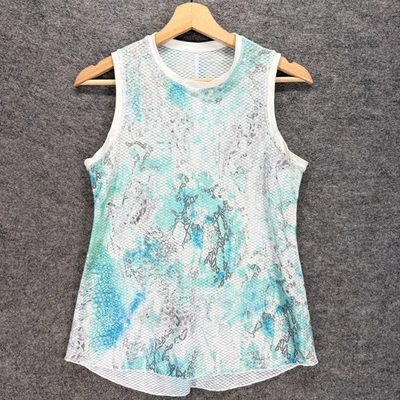 Bisofibella Activewear Tank Women S Small White Colorblock Sleeveless Crew Neck - Image 1 of 4