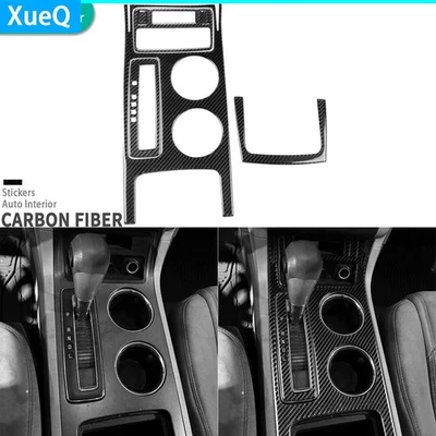 6x Cubierta de panel de cambio de marchas de consola de fibra de carbono real para Chevrolet Traverse 09-17 Foto 1 de 4