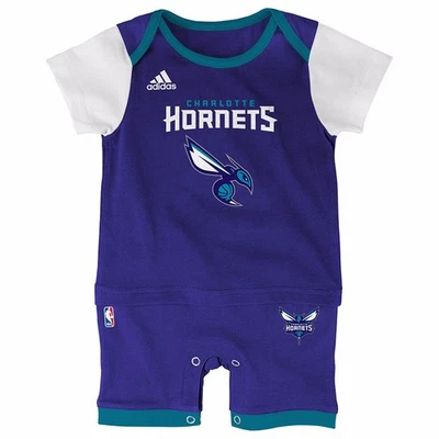 Charlotte Hornets NBA Adidas Infant Purple "Fan Jersey" Short Sleeve Romper — 第 1/4 张图片