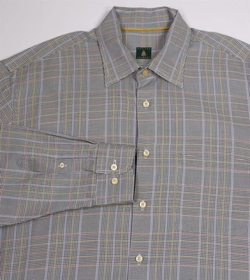Camisa informal Robert Talbott verde a cuadros abotonada para hombre XL Foto 1 de 4