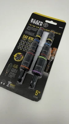 Klein Tools 7 en 1 SAE + 6 EN 1 enchufes abatibles de impacto métrico + soporte para brocas 32933KIT Foto 1 de 4