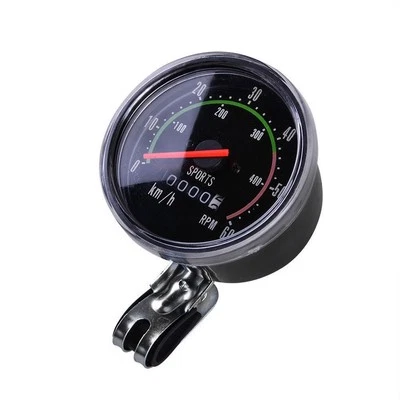 Sleek Retro Bike Speedometer with 78cm Connection Cable No Battery Required - Image 1 of 4