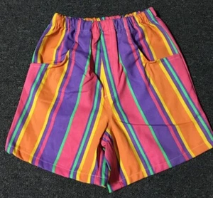 Vtg 90s Girls Summer Shorts 7 20 Colorblock Pink USA Sailing Nautical Beach - Picture 1 of 9